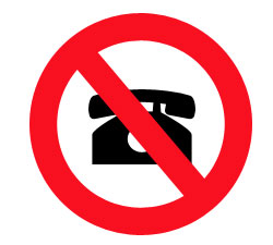 no mobile phones on a forklift